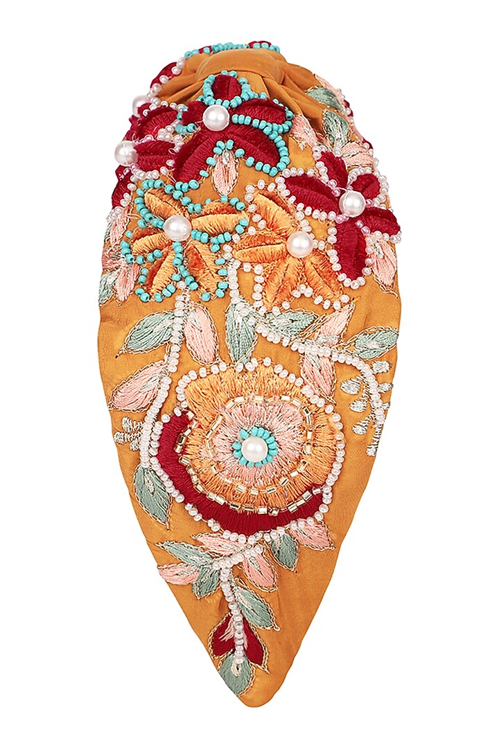 Multi-Colored Headband With Faux Pearls by MISSY at Pernia's Pop Up Shop