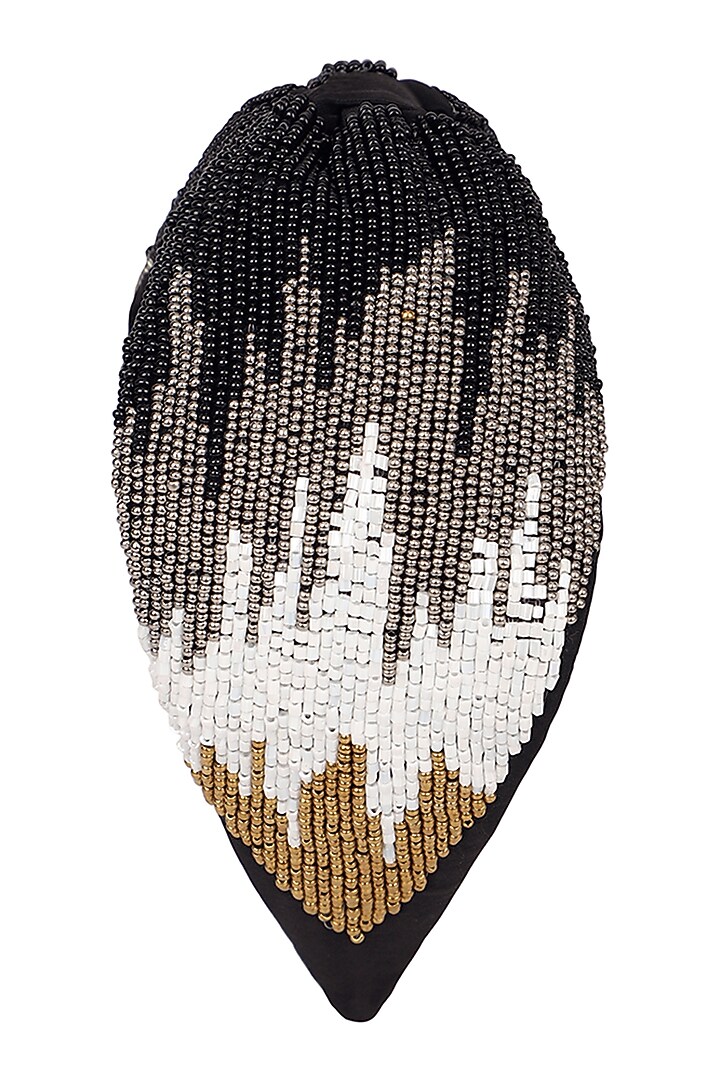 Black Embroidered Headband by MISSY at Pernia's Pop Up Shop