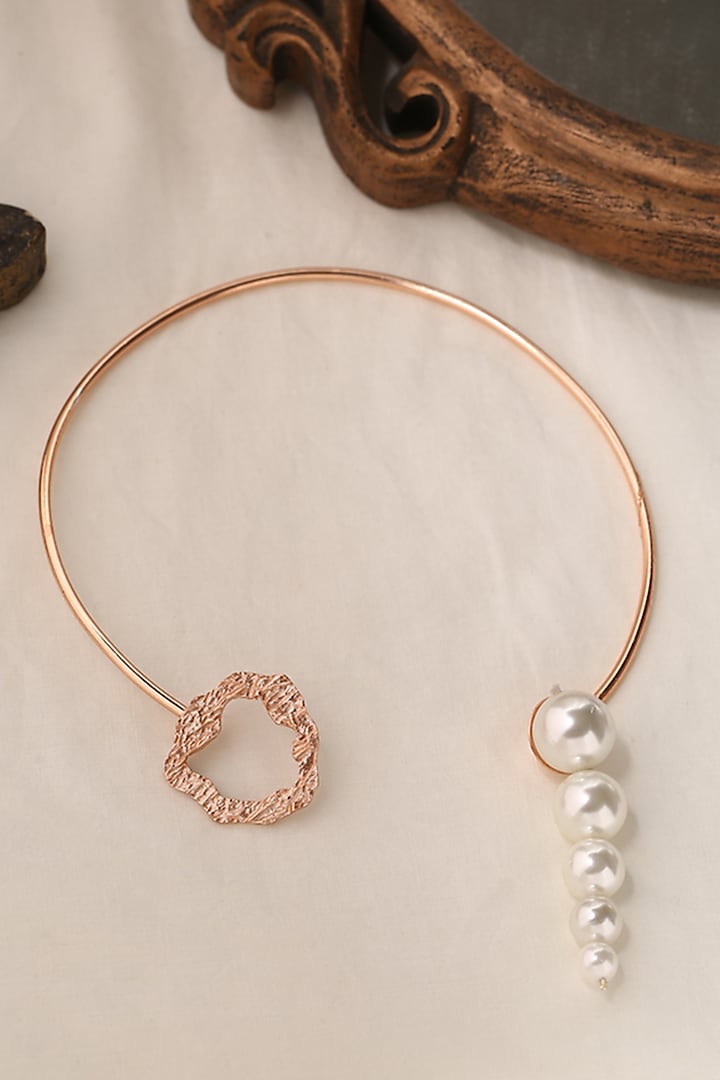Rose Gold Plated Choker Necklace by Mitali Jain