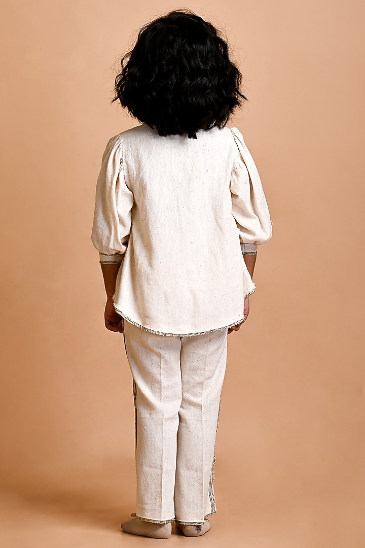 Ivory Kala Cotton Skirt Set For Girls by Mityan at Pernia's Pop Up Shop