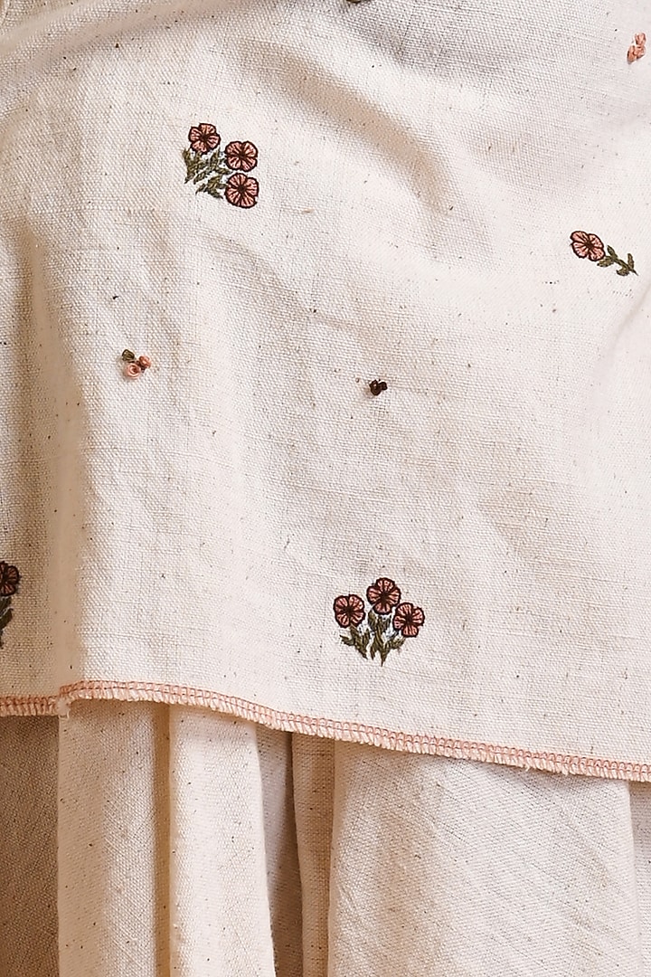 Ivory Kala Cotton Skirt Set For Girls by Mityan at Pernia's Pop Up Shop
