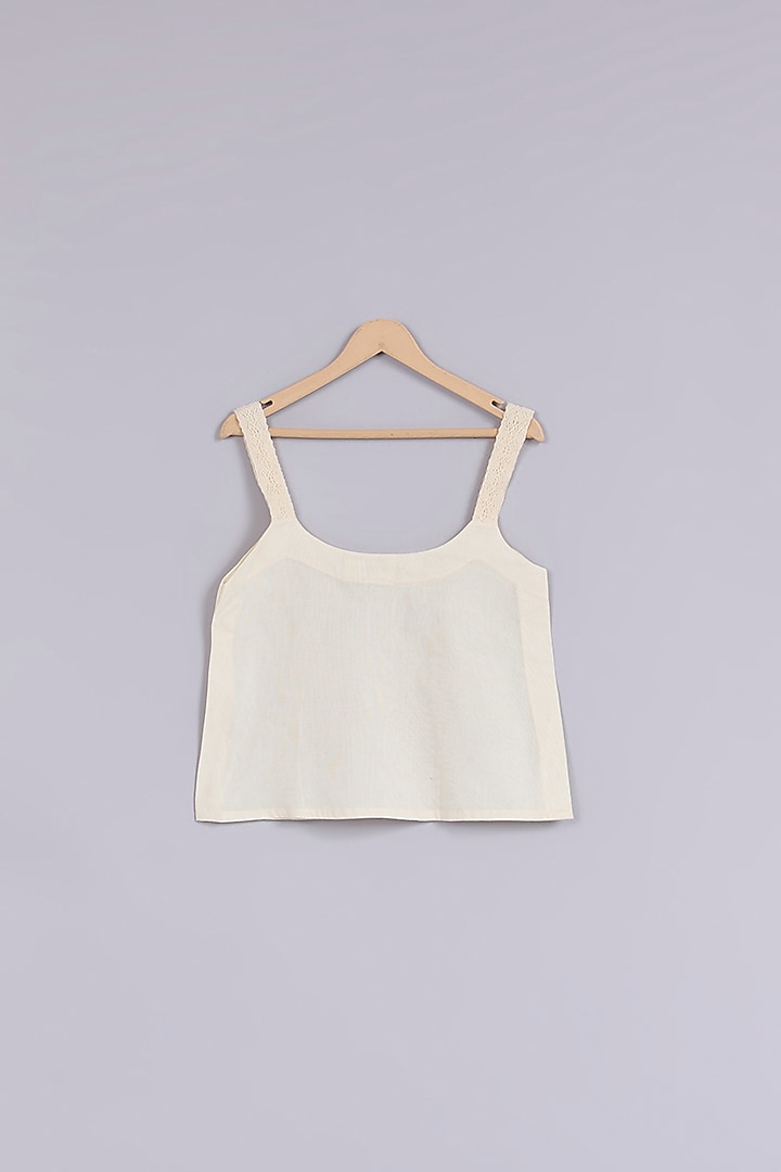 Beige Jute Silk Floral Embroidered Dress For Girls by Mityan at Pernia's Pop Up Shop