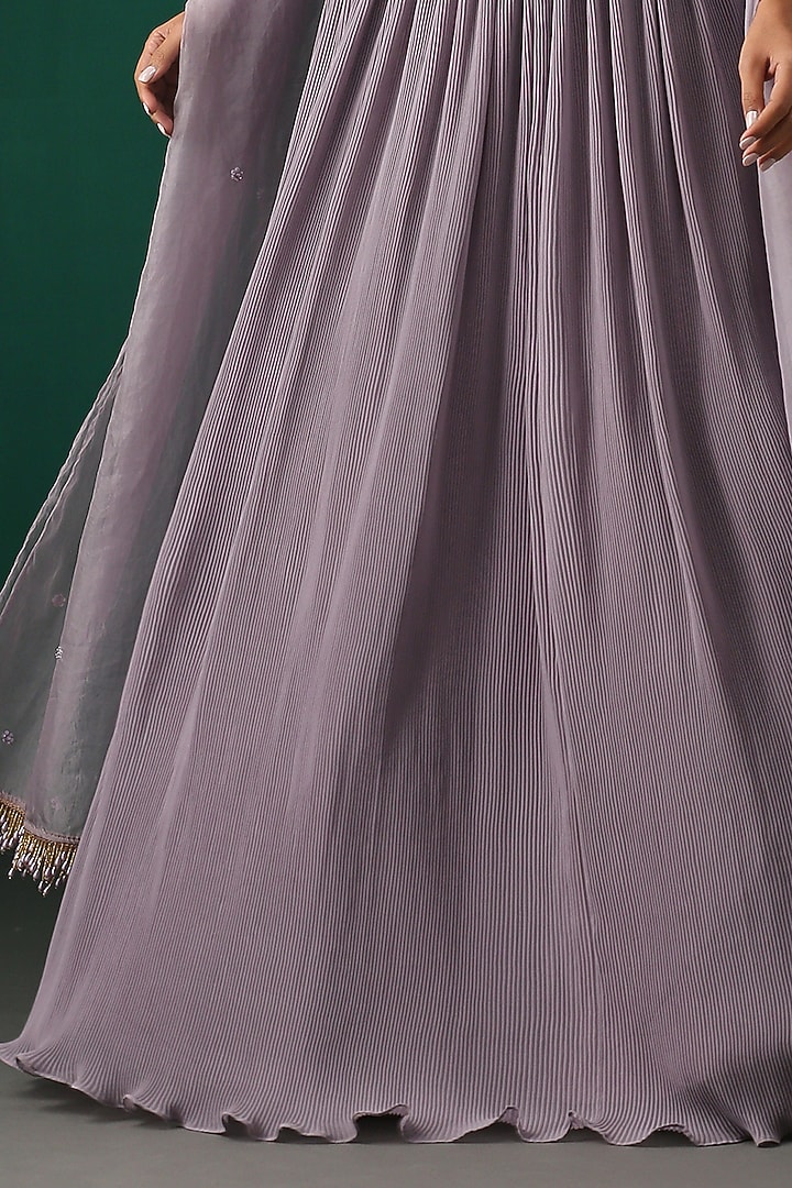 Lilac Embroidered Wedding Lehenga Set by MINAKI WOMANZ at Pernia's Pop Up Shop
