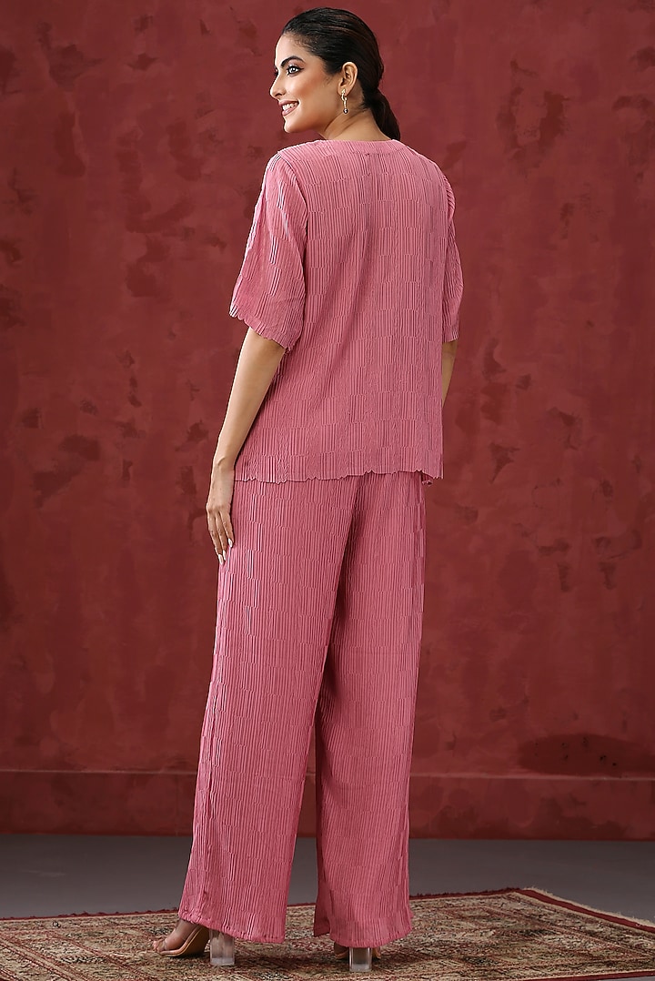 Pink Georgette Co-Ord Set by MINAKI WOMANZ at Pernia's Pop Up Shop