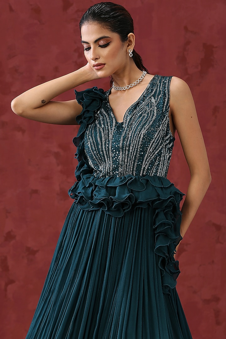 slim fit dress slacks Zapaka Women Dark Green Bridesmaid Dress A Line Off The Shouder Satin Long Wedding Party Guest Dress, Dark Green / US12 main image 1
