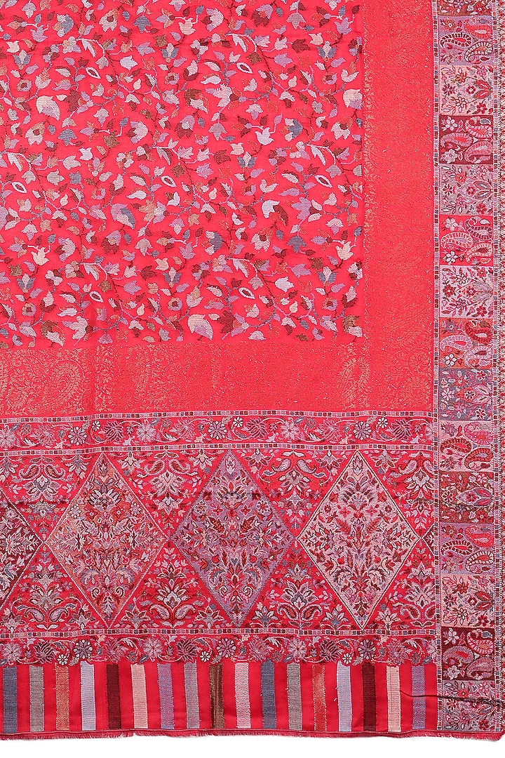 Red Fine Wool Shawl by Mizash at Pernia's Pop Up Shop