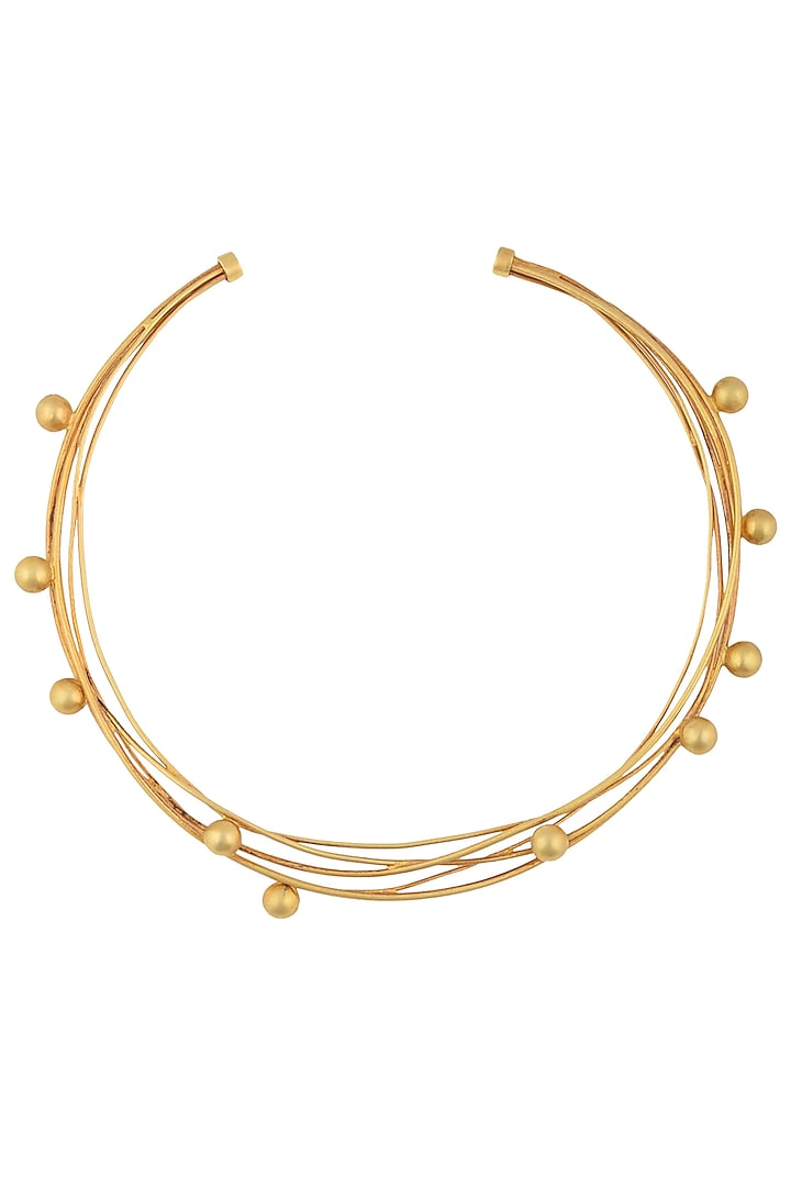 Gold Plated Gravity Choker Necklace by Misho