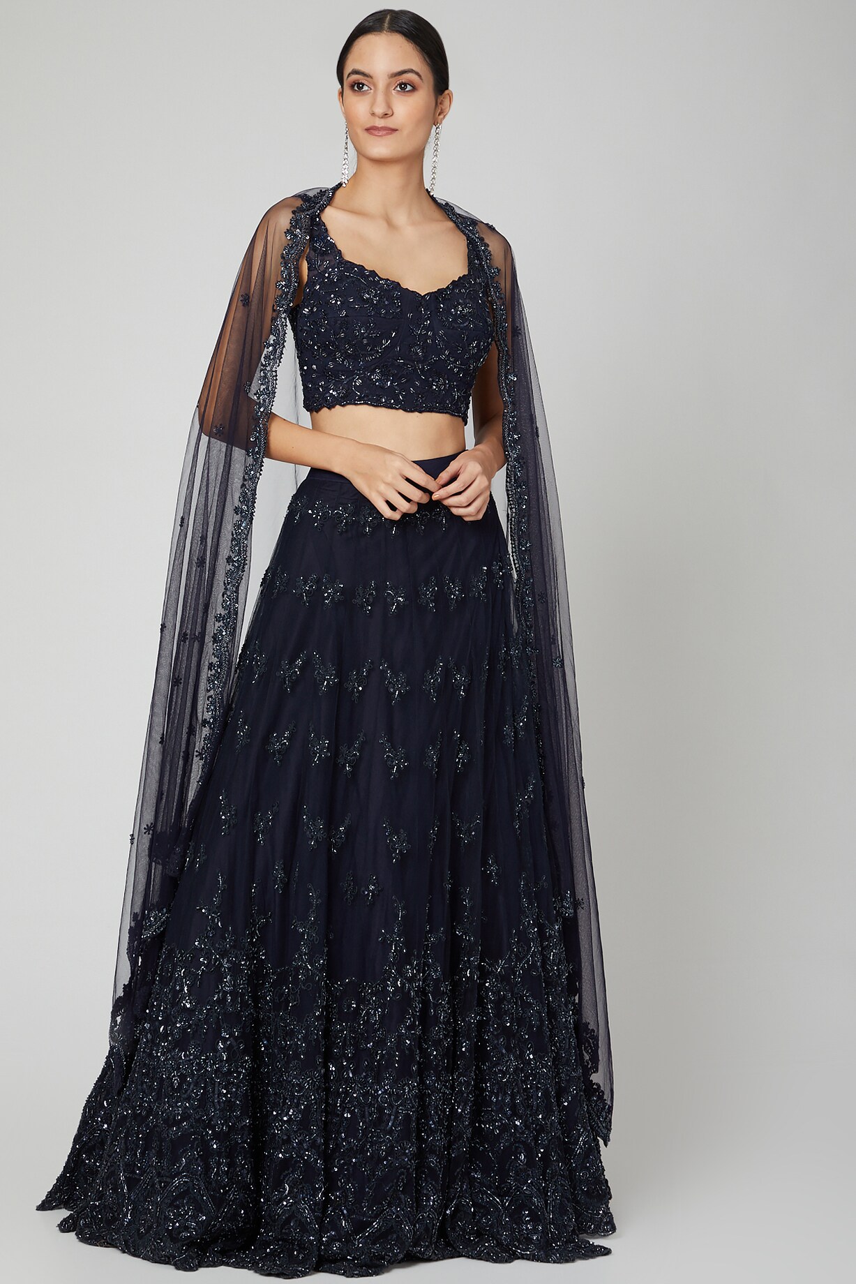 Midnight Majesty Lehenga