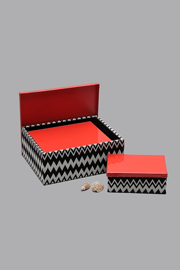 Multi-Colored Iron & Wood Storage Box Set by The MJS Living at Pernia's Pop Up Shop