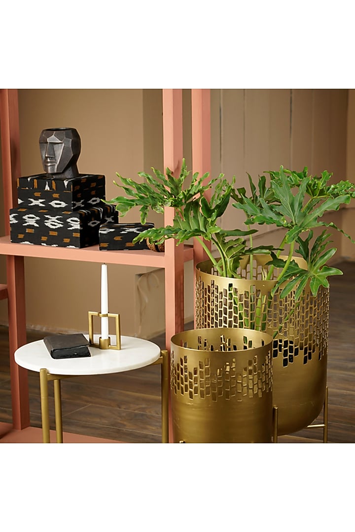 Multi-Colored Wooden Storage Box Set by The MJS Living at Pernia's Pop Up Shop