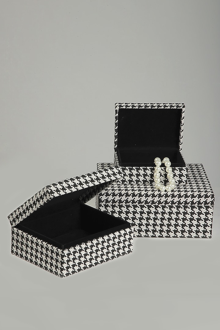 Black & White Wooden Storage Box Set by The MJS Living at Pernia's Pop Up Shop