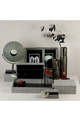 Black & White Wooden Storage Box Set by The MJS Living