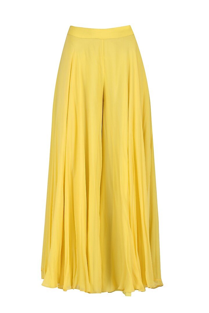Mint anarkali kurta and lemon yellow sharara pants set available only at Pernia's Pop Up Shop.