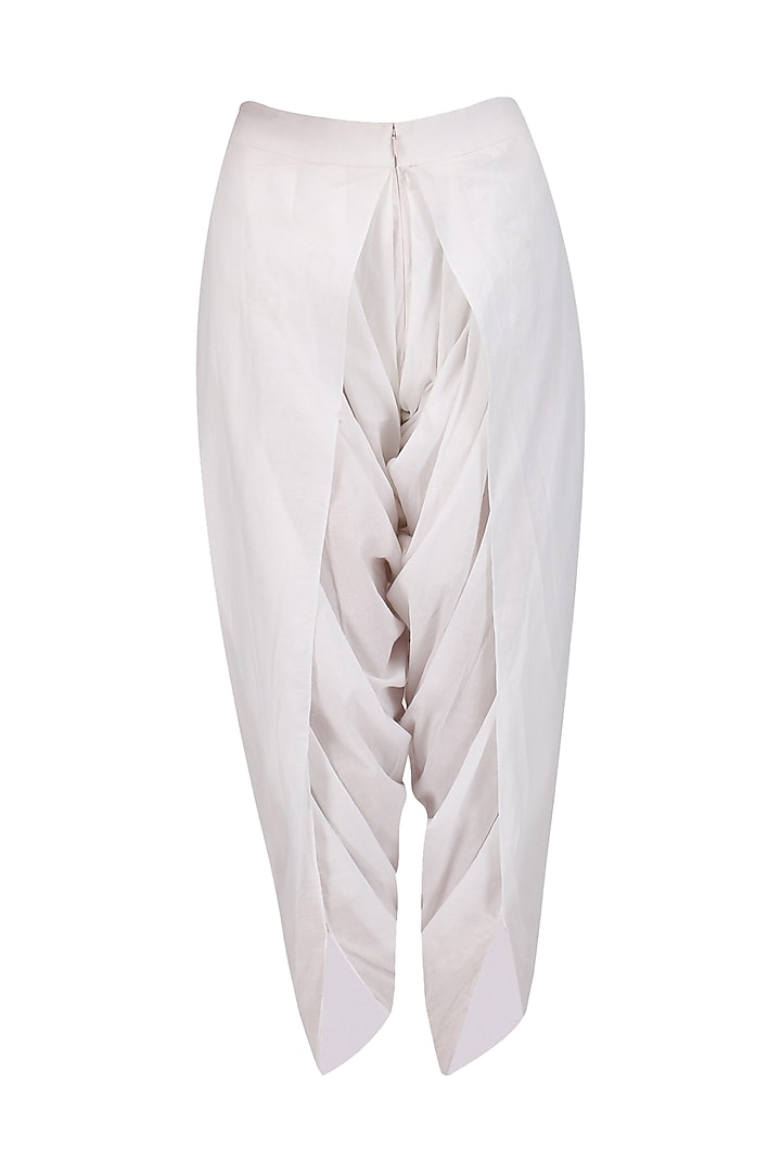 Red and white textured kurta and dhoti pants set available only at Pernia's Pop Up Shop.