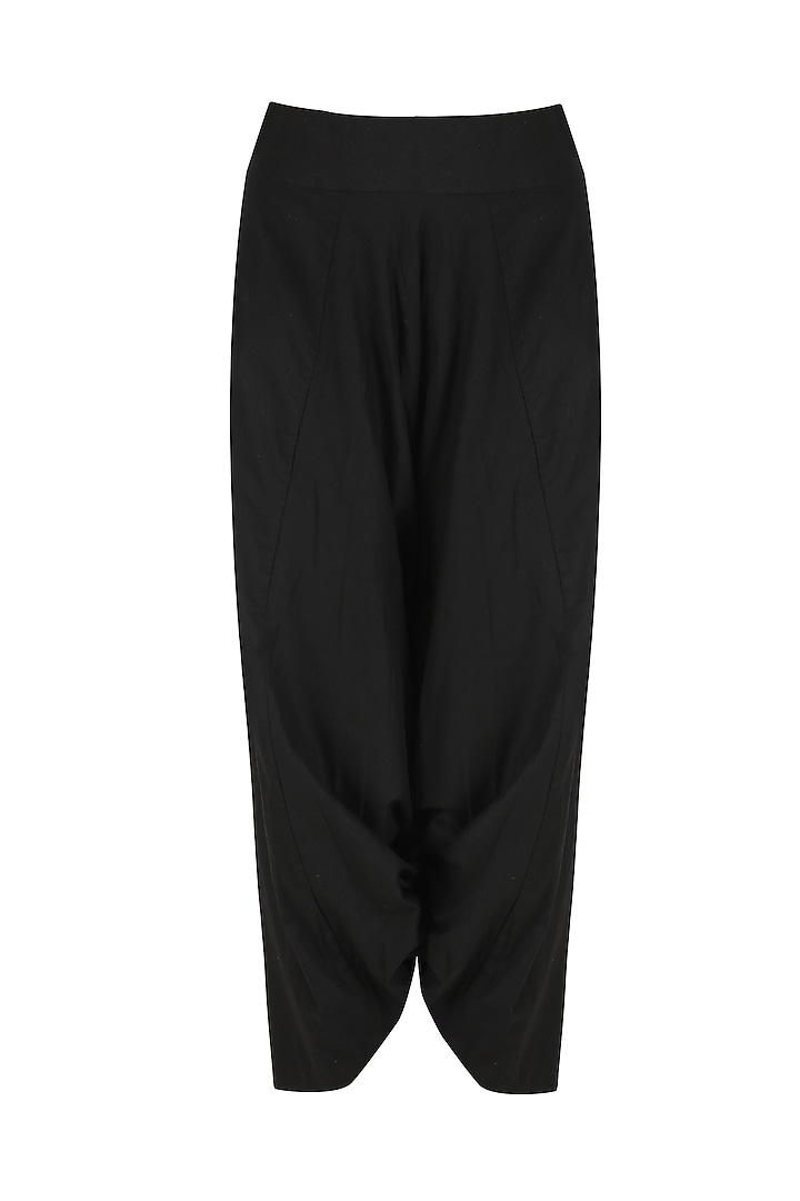 Black and white textured kurta and dhoti set available only at Pernia's Pop Up Shop.