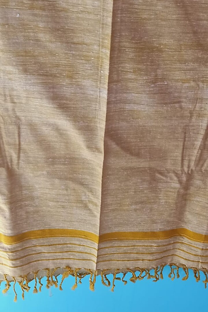 Golden Handwoven Shawl by Manju Kalita Das at Pernia's Pop Up Shop