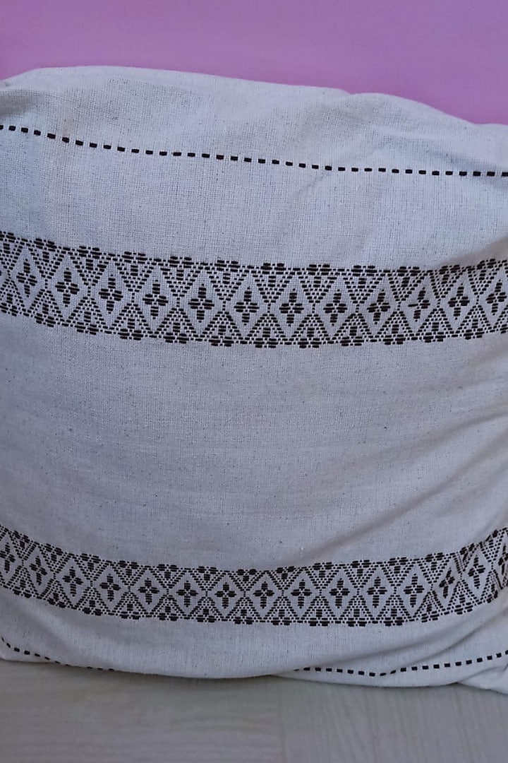 White Handwoven Cotton Cushion Cover (Set of 6) by Manju Kalita Das at Pernia's Pop Up Shop