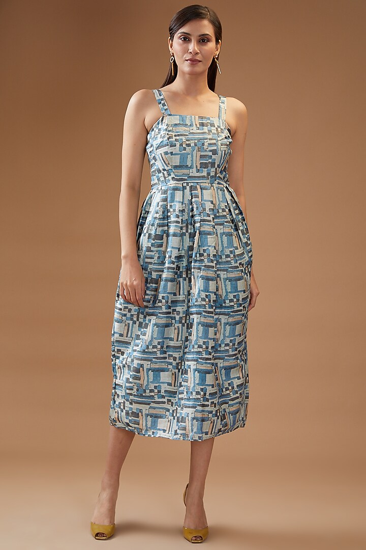 Grey & Pink Pure Silk Printed Jacket Vacation Dress by Momkidsfashion at Pernia's Pop Up Shop