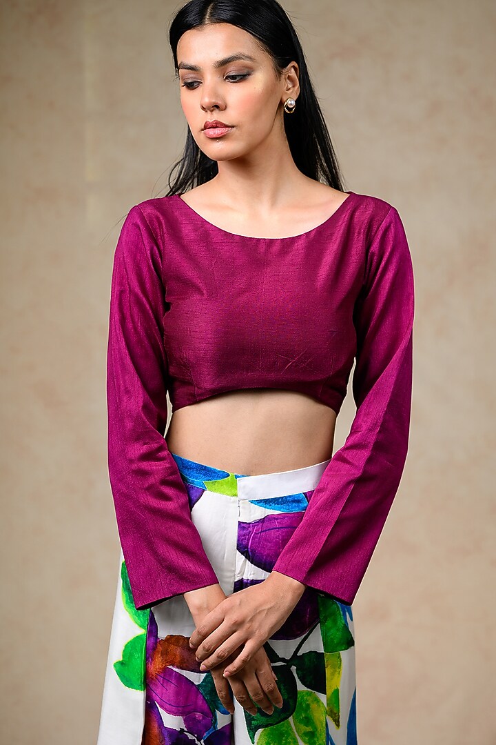 Multi-Colored Cupro Silk Floral Printed Co-Ord Set by Momkidsfashion at Pernia's Pop Up Shop