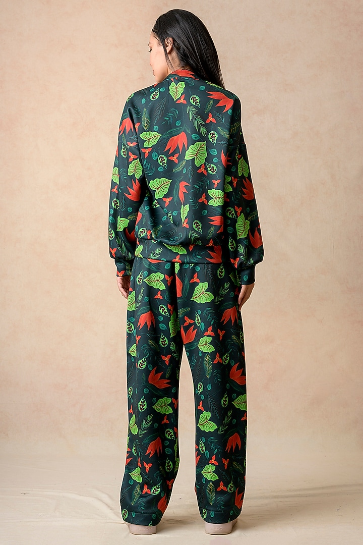 Multi-Colored Scuba Lily Printed Co-Ord Set by Momkidsfashion at Pernia's Pop Up Shop