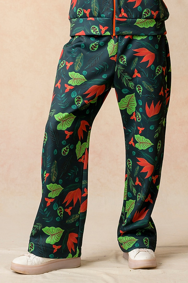 Multi-Colored Scuba Lily Printed Co-Ord Set by Momkidsfashion at Pernia's Pop Up Shop