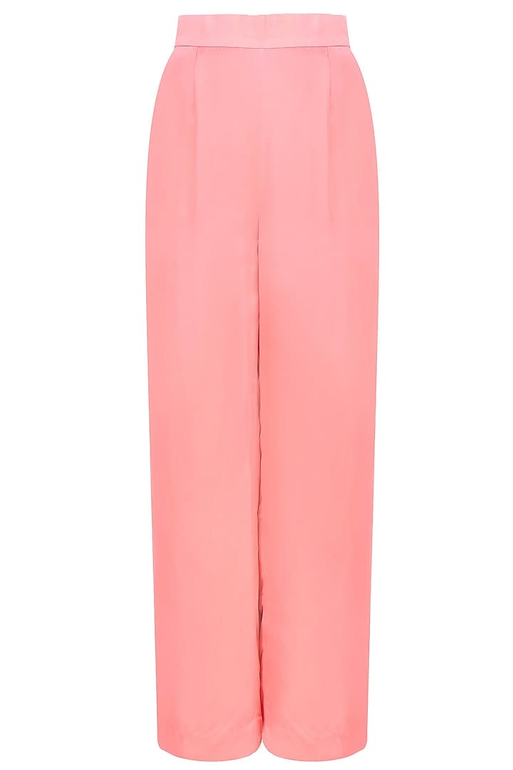 Rose pink floral embroidered cold shoulder top with pants available only at Pernia's Pop Up Shop.