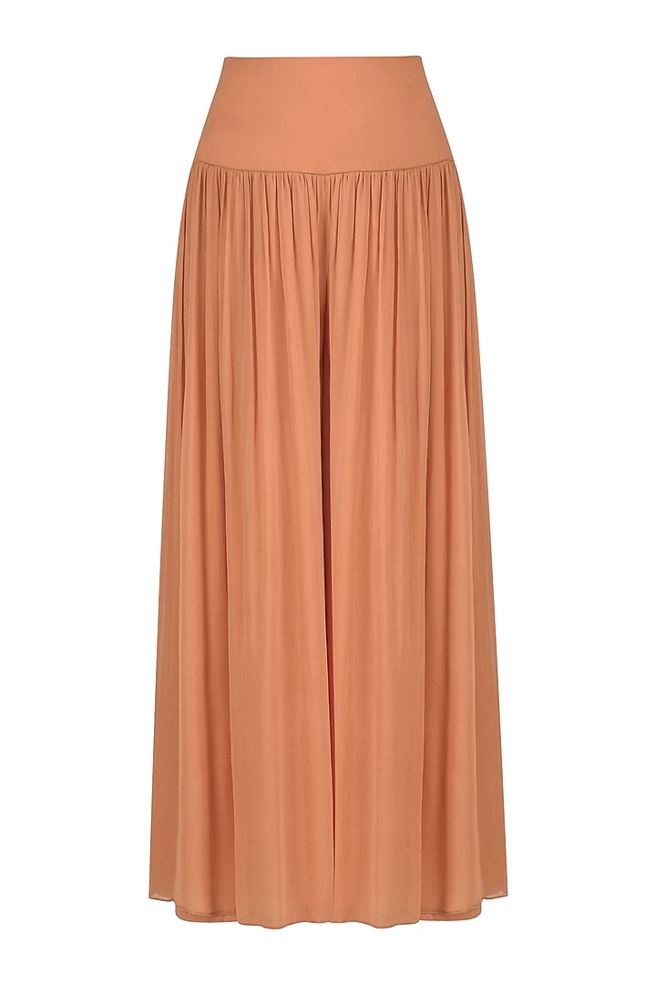Caramel embroidered kurta with palazzo pants set available only at Pernia's Pop Up Shop.
