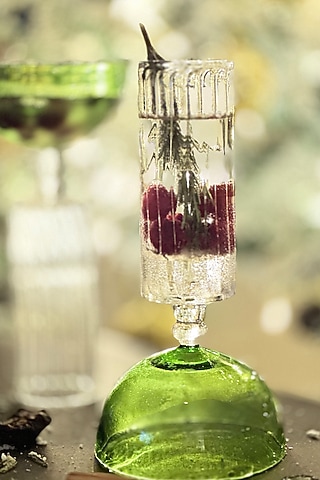 Green Borosilicate Glassware (Set Of 2) by MelBau Designs