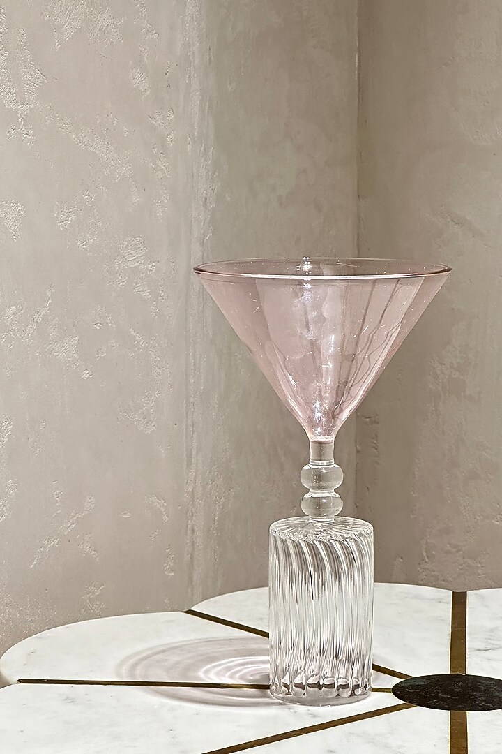 Pink Borosilicate Glassware (Set Of 2) by MelBau Designs at Pernia's Pop Up Shop