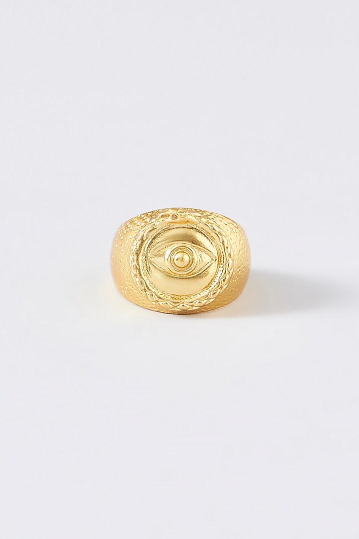 Gold Plated Evil Eye Ring by Maalicious at Pernia's Pop Up Shop
