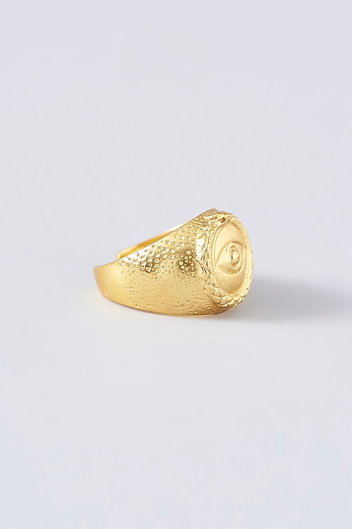 Gold Plated Evil Eye Ring by Maalicious
