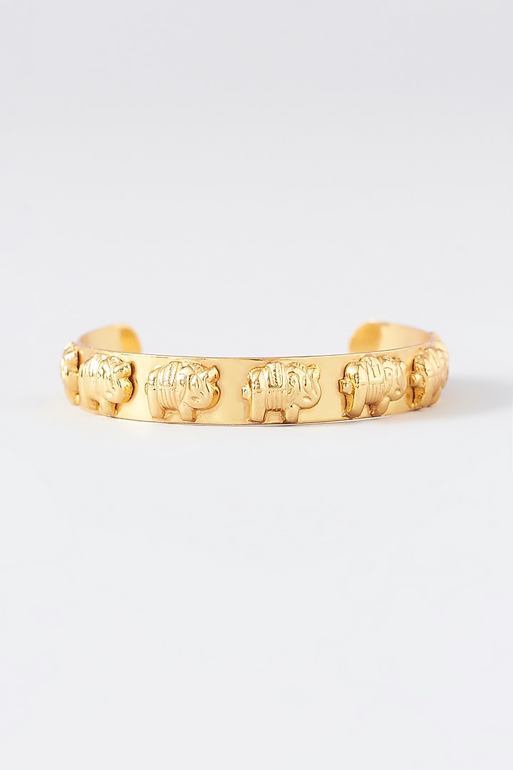 Gold Plated Elephant Bracelet by Maalicious at Pernia's Pop Up