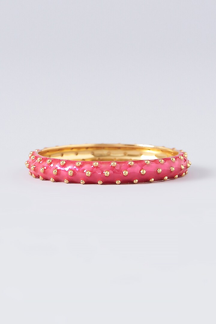 Gold Plated Enamelled Bangle by Maalicious at Pernia's Pop Up Shop