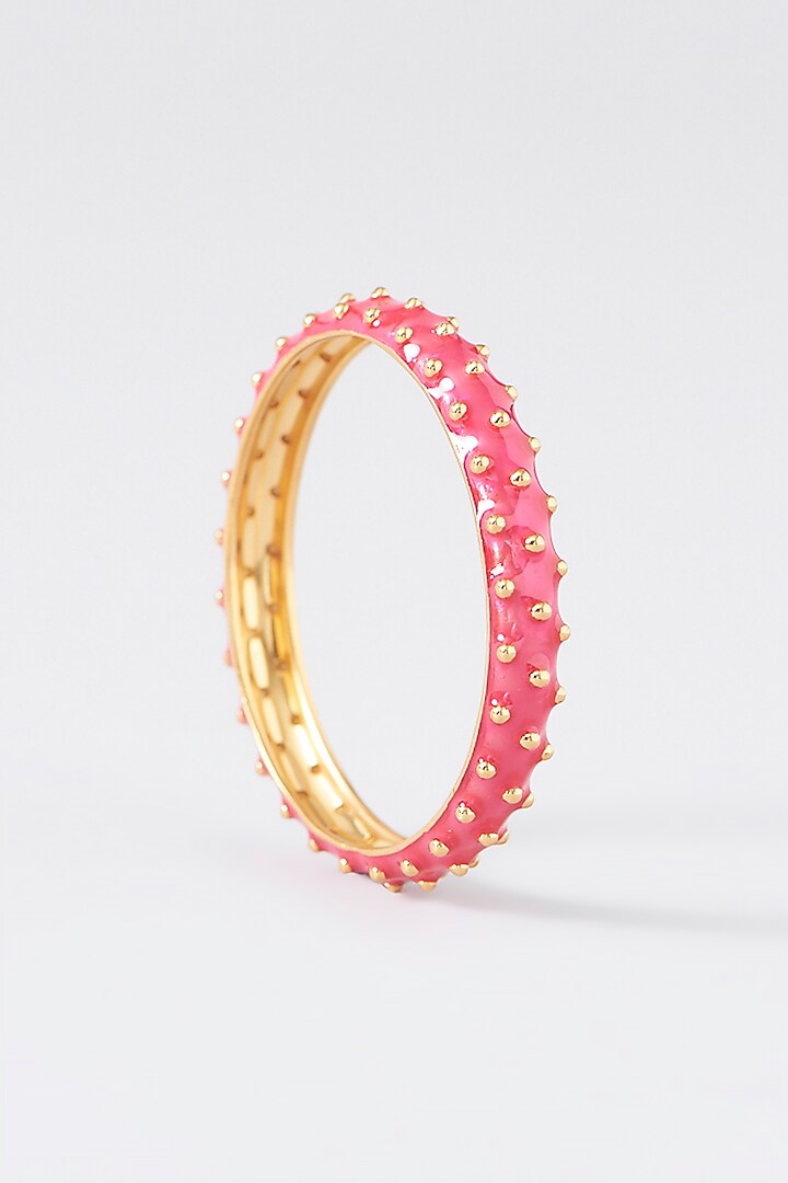 Gold Plated Enamelled Bangle by Maalicious at Pernia's Pop Up Shop