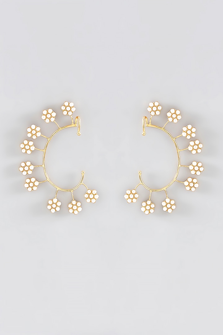Gold Plated Pearl Earcuffs by Maalicious at Pernia's Pop Up Shop