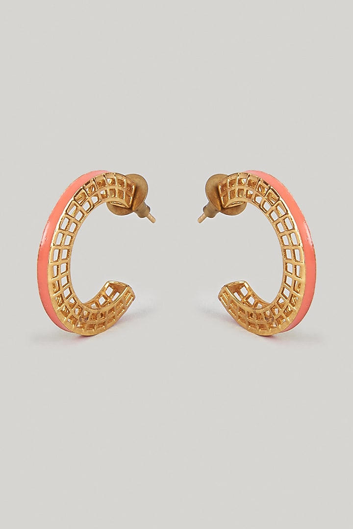Gold Finish Hoop Earrings by Maalicious at Pernia's Pop Up Shop