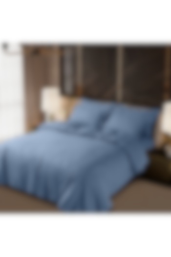 Blue Cotton Bedsheet Set by Malako at Pernia's Pop Up Shop