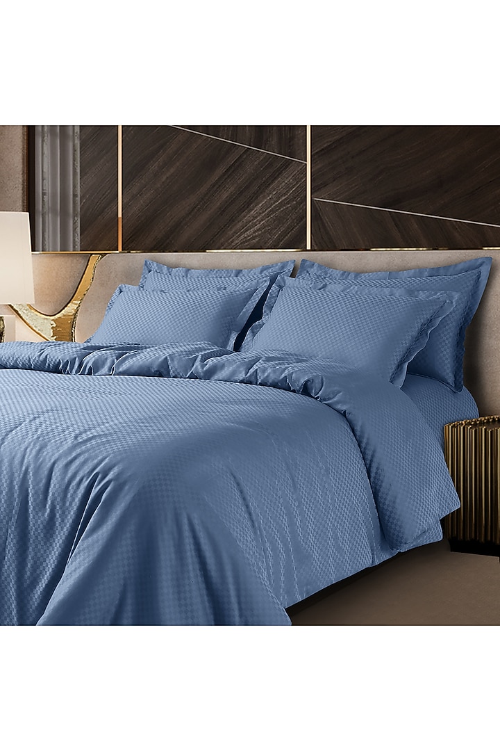 Blue Cotton Bedsheet Set by Malako at Pernia's Pop Up Shop