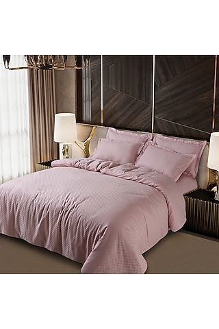 Pink Cotton Duvet Cover by Malako