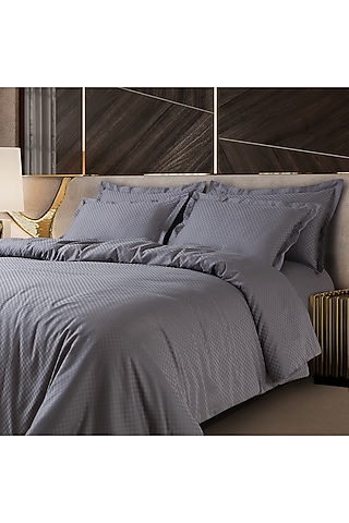 Light Grey Cotton Duvet Cover by Malako