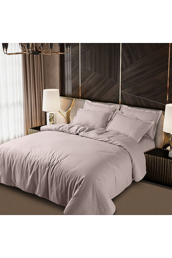 Beige Cotton Duvet Cover by Malako