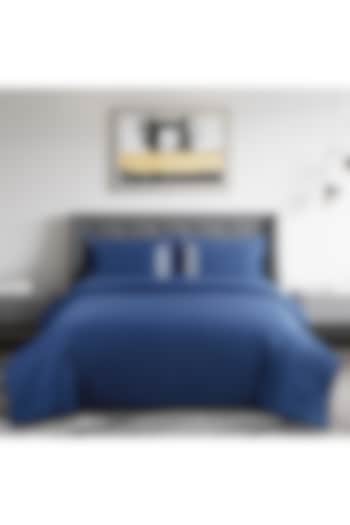 Blue Cotton Embroidered Bedsheet Set by Malako at Pernia's Pop Up Shop