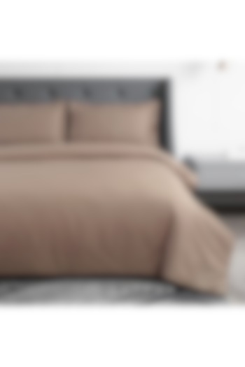 Brown Embroidered Bedsheet Set by Malako at Pernia's Pop Up Shop