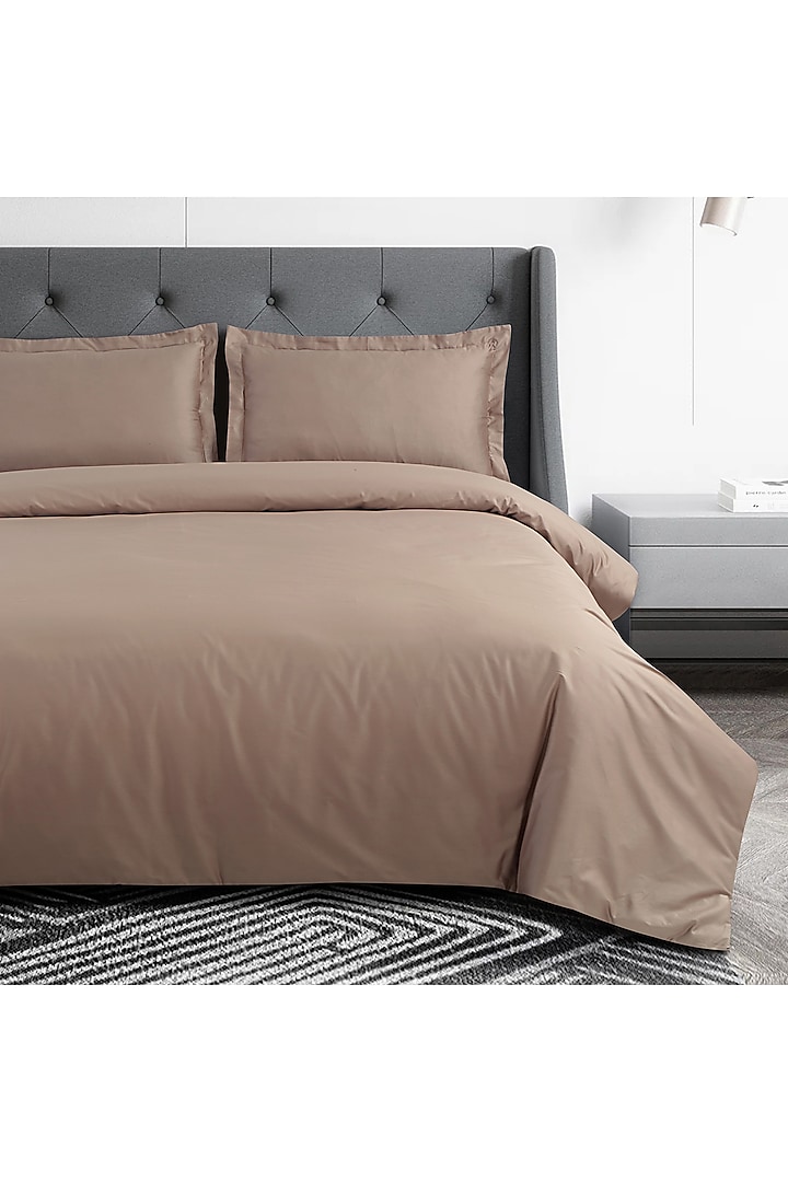 Brown Embroidered Bedsheet Set by Malako at Pernia's Pop Up Shop