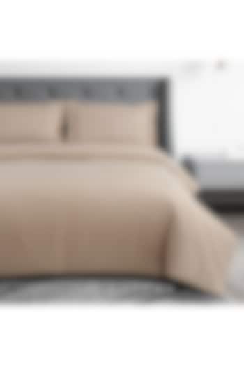 Beige Cotton Embroidered Bedsheet Set by Malako at Pernia's Pop Up Shop