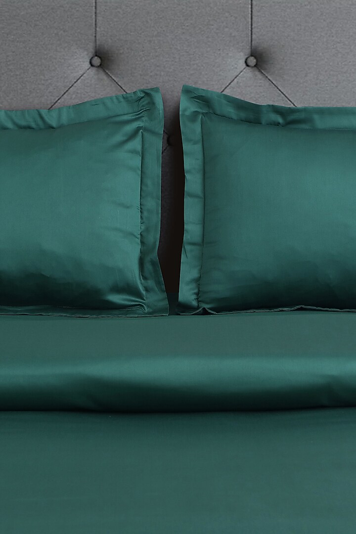 Green Cotton Bedsheet Set by Malako at Pernia's Pop Up Shop