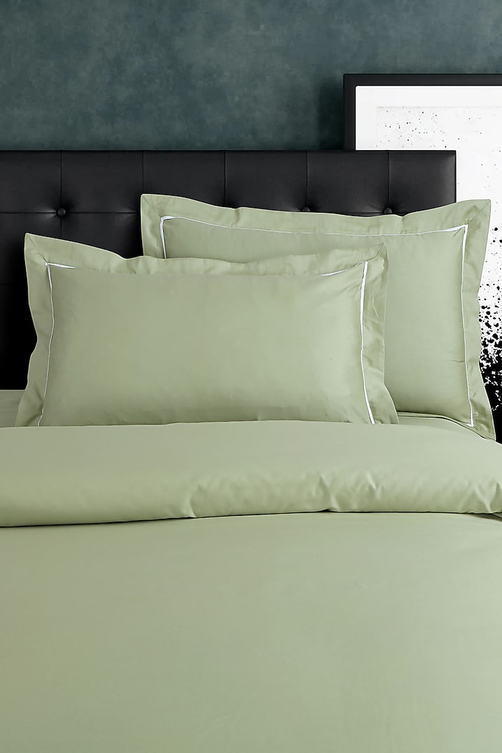 Sage Green Cotton Bedsheet Set by Malako at Pernia's Pop Up Shop