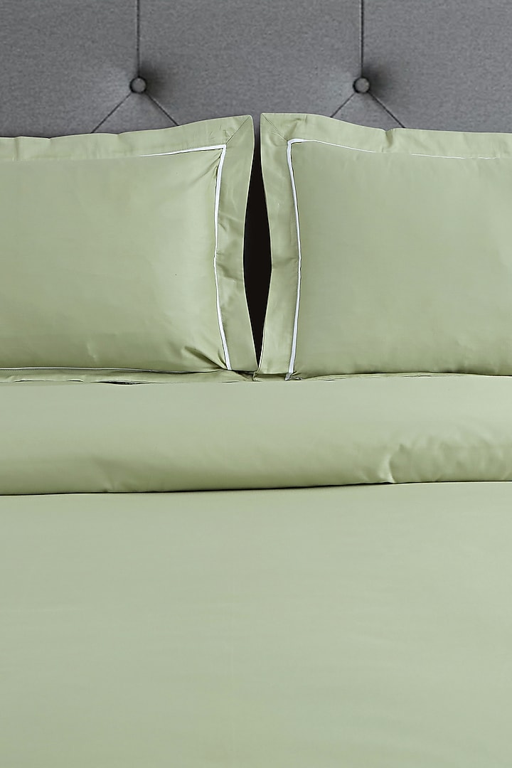 Sage Green Cotton Bedsheet Set by Malako at Pernia's Pop Up Shop