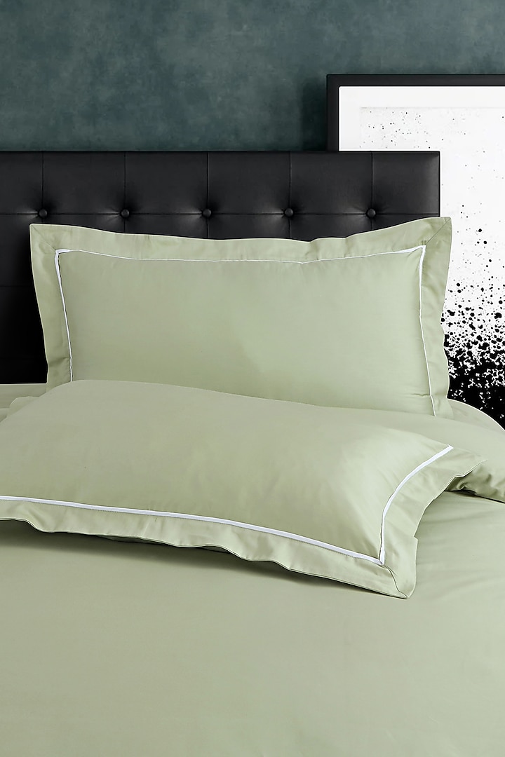 Sage Green Cotton Bedsheet Set by Malako at Pernia's Pop Up Shop