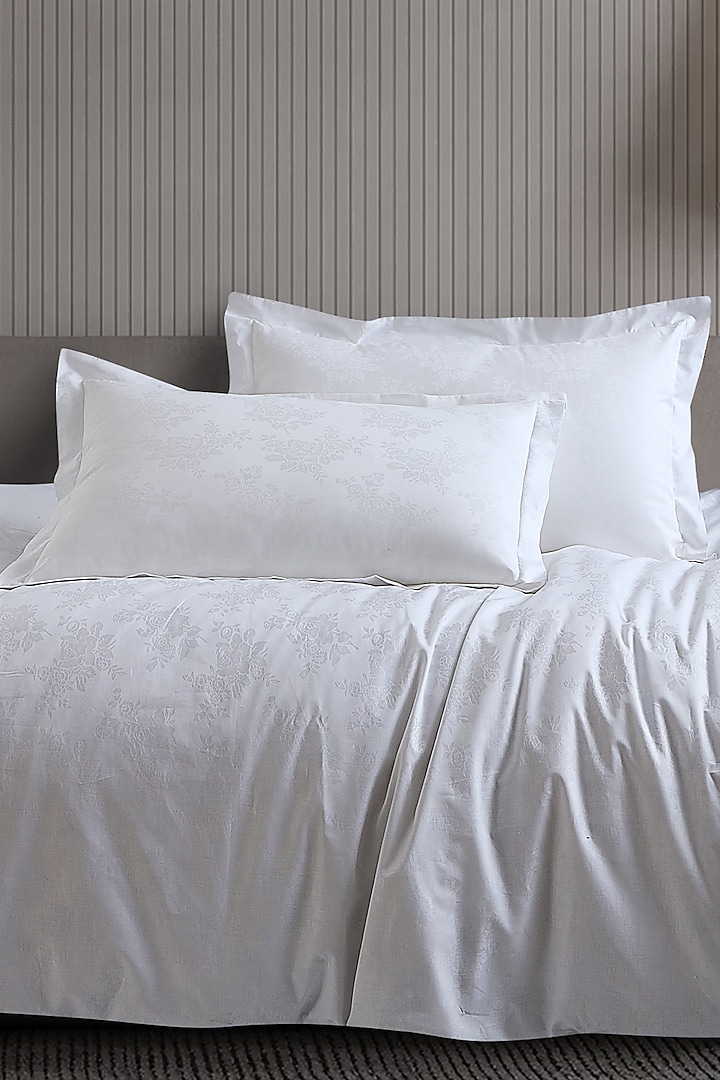 White Cotton Bedsheet Set by Malako